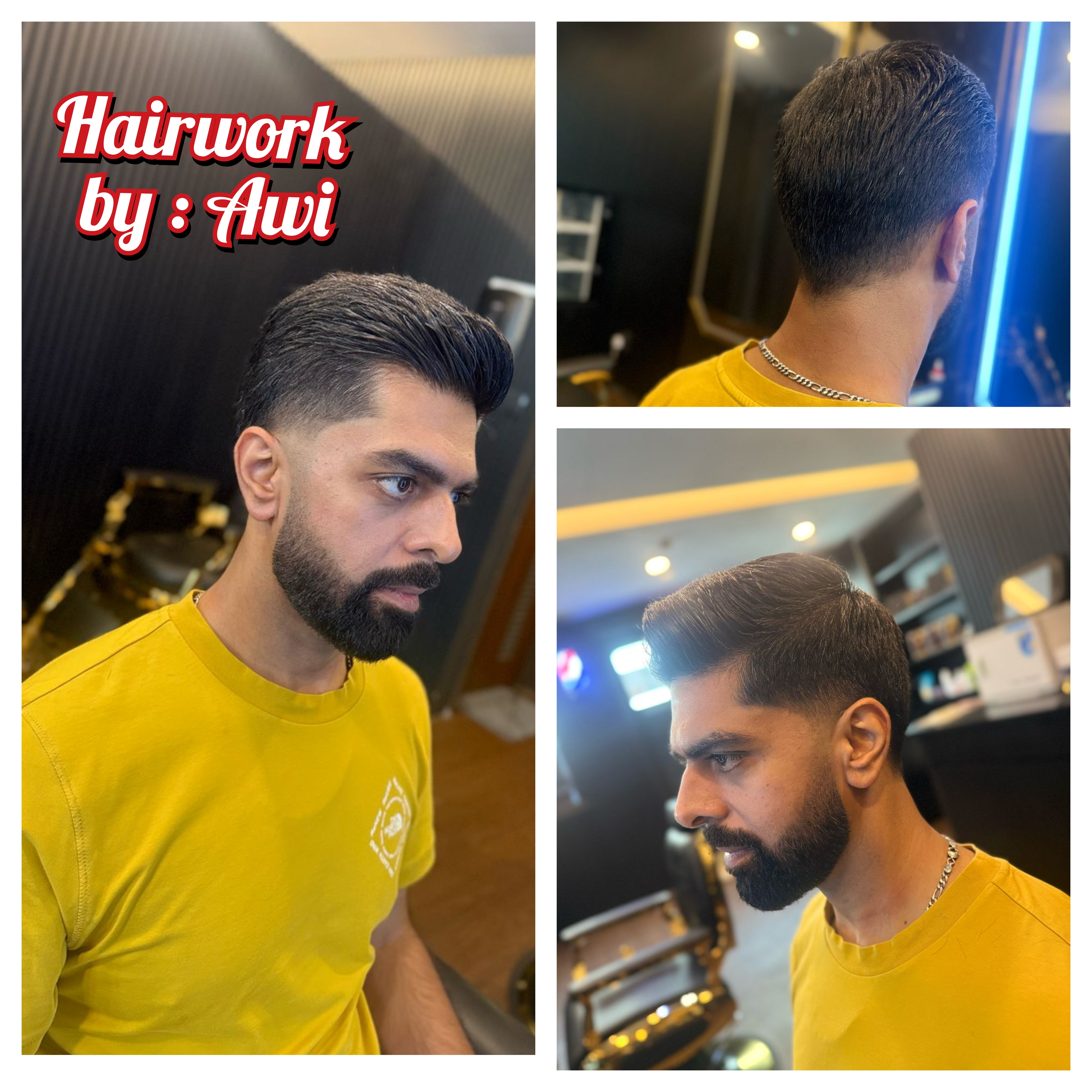 Side part low fade by Awi
