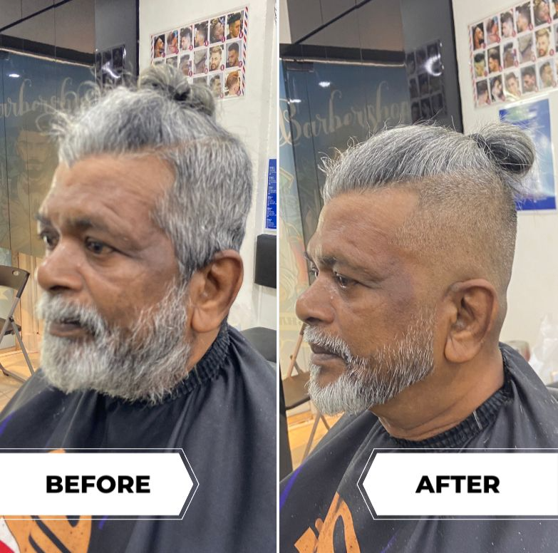 Man bun skin fade by Prabha