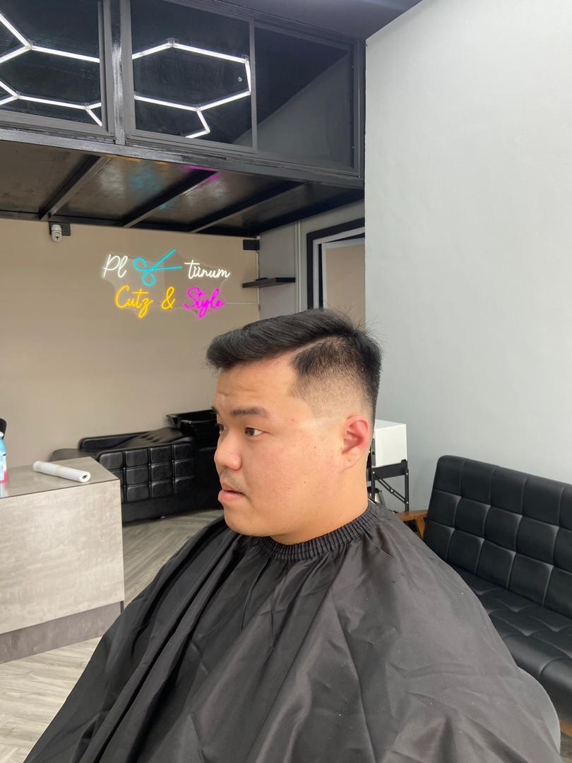 Side part low fade by Rajesh